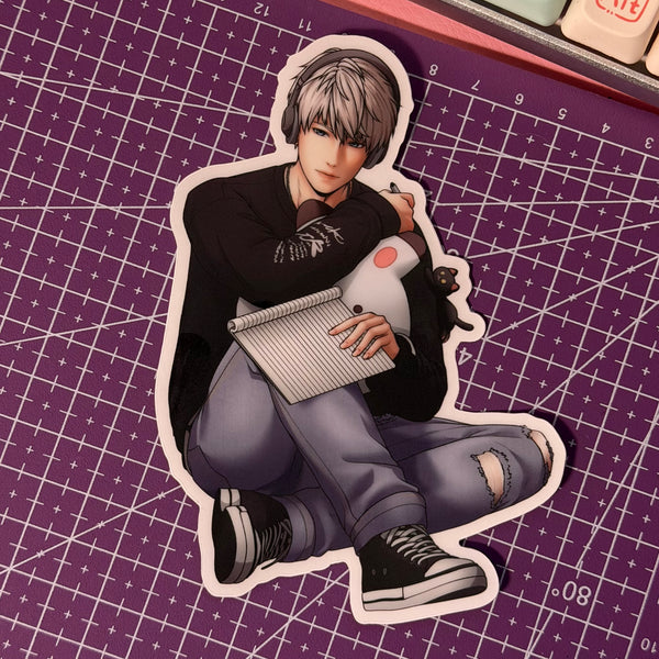 Casual Xav 5” Clear Sticker
