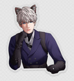 Kitty Xav Clear Sticker