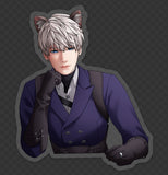 Kitty Xav Clear Sticker