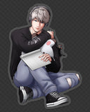 Casual Xav 5” Clear Sticker